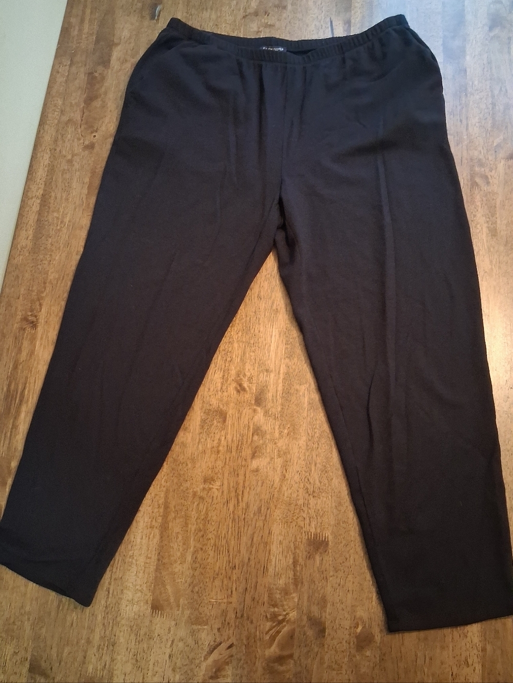 Eileen Fisher Tencel Organic Cotton Blend Super Soft Black Sweatpants Pull On L